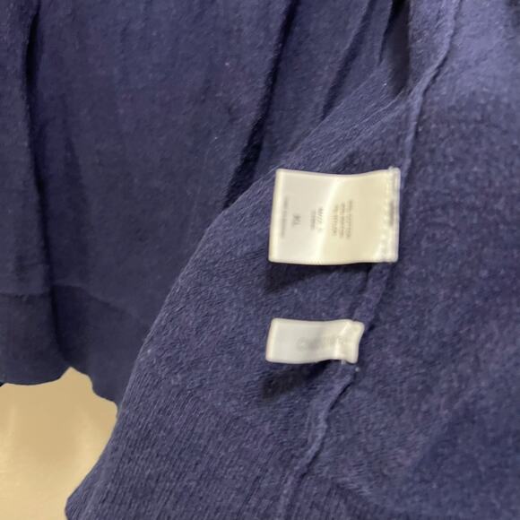 7TH Avenue Design Studio Cardigan Sweater Blue Knit Button Front V- Neck Sz XL - Picture 6 of 6